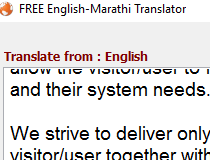 English To Marathi Translation software, free download For Mac